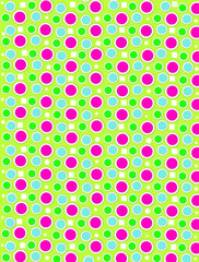 Colored Dots on White Dots Lime Green