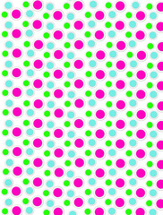 Fototapeta na wymiar Colored Dots on White Dots White