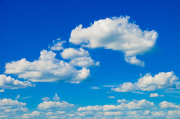 Cumulus clouds with blue sky