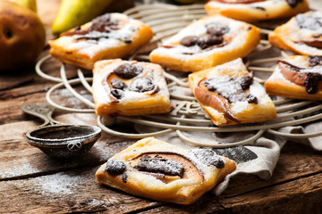 Pear Chocolate Cream Cheese Danishes.