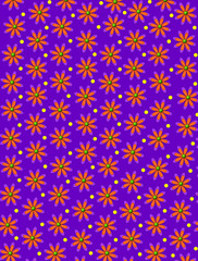 Daisy and Dots Purple