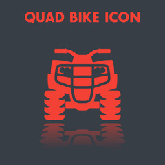 quad bike icon, all terrain vehicle, atv vector pictogram