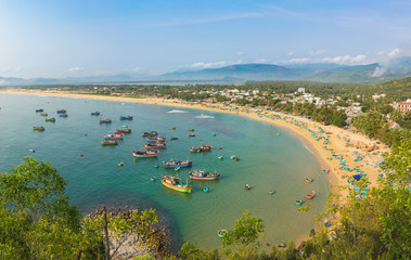 Fototapeta na wymiar Quy Nhon beach in Binh Dinh province, Vietnam
