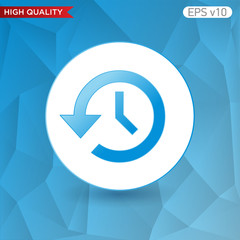 Colored icon or button of timer symbol with background