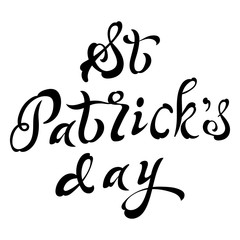 Vector background card lettering. Hand drawn design for St. Patrick's day. Art greeting for card, poster, brochure.