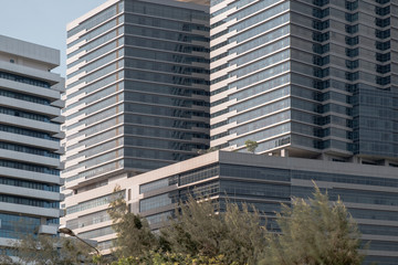 Apartment building / Exterior view of apartment building.