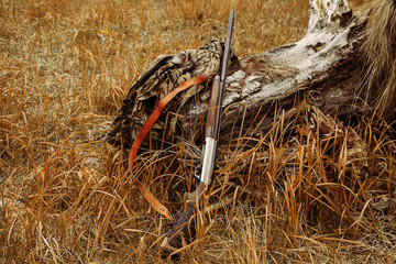 Autumn hunting season. Hunting Conceptual background. Outdoor sports.