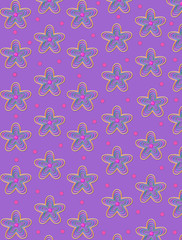 Star Flowers on top of Purple