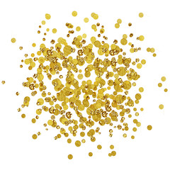Scattered gold confetti