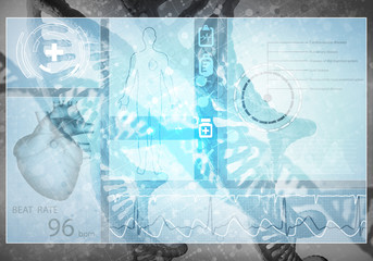 Medicine user interface, 3D rendering