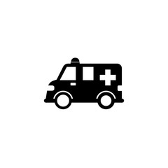 Ambulance car solid icon,  healtcare sign, vector graphics, a filled pattern on a white background, eps 10.