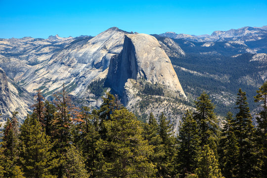 Mountain the half dome. Yosemite, California. U.S