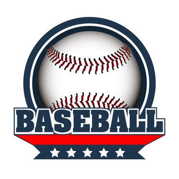 Isolated baseball emblem