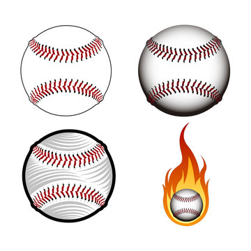 Set of baseball balls