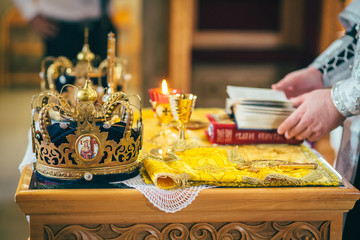 orthodox church wedding ceremony gold