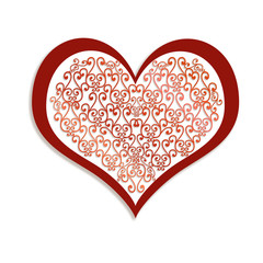 Obraz na płótnie Canvas Lace heart romantic card