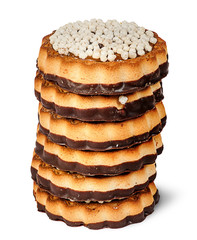 Stack chocolate cookies