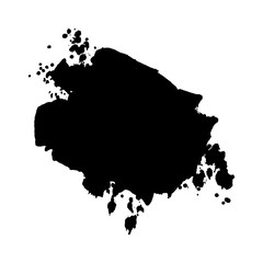 Abstract black ink blot background.