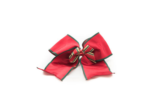 chrismas red bow isolated