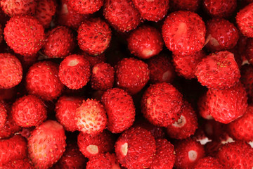 fresh red strawberries background