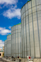 Fototapeta premium Storage tanks for grain and oil products