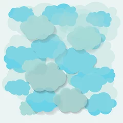 Schilderijen op glas Blue sky with clouds © credon2012