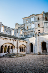 Le cloitre de l'Abbaye de Montmajour près d'Arles