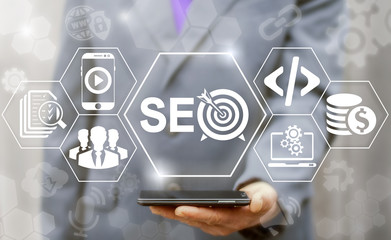 Searching Engine Optimization SEO Concept. Optimizing business web computer network teamwork...
