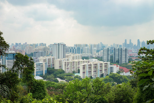 Singapore cityscape viewing from Mount Faber hill top