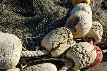 Fishing nets in Harbor Los Angelos, CA