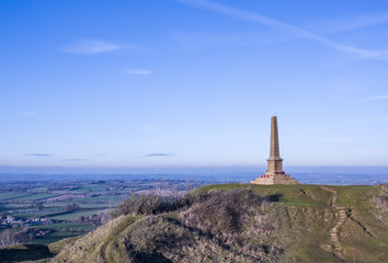Ham Hill War Memorial near Yeovil in Somerset in England
