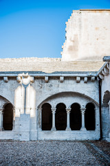Le cloitre de l'Abbaye de Montmajour près d'Arles