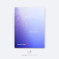 Abstract composition, ultramarine blue font texture, web section trademark, white curve lines construction, brochure title sheet, creative figure logo icon, commercial offer, banner form, flyer fiber