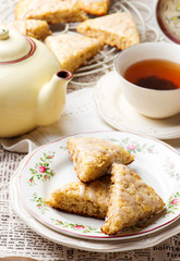 Banana Scones with Cinnamon Cream Cheese Glaze