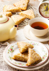 Banana Scones with Cinnamon Cream Cheese Glaze