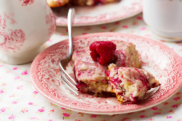 raspberry Scones with  Glaze