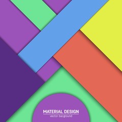 Vector material design background. Abstract creative concept layout template. For web and mobile app, paper art illustration, style blank, poster, booklet. Motion wallpaper element. Flat ui.