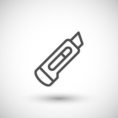 Fototapeta premium Stationery knife line icon