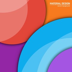 Vector material design background. Abstract creative concept layout template. For web and mobile app, paper art illustration, style blank, poster, booklet. Motion wallpaper element. Flat ui.