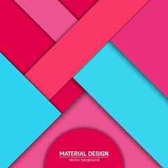 Fototapeta premium Vector material design background. Abstract creative concept layout template. For web and mobile app, paper art illustration, style blank, poster, booklet. Motion wallpaper element. Flat ui.