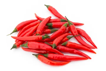 Fotobehang Chili pepper on the white background. © gitusik