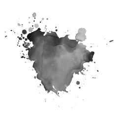 Abstract watercolor grayscale background. Vector illustration.