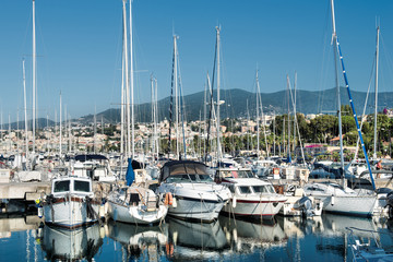 Marina on the Côte d'Azur, France - obrazy, fototapety, plakaty