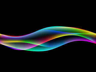 dinamyc flow, stylized  waves, vector
