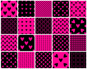 Seamless hearts patterns