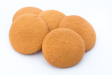 Cookies nuts on the  isolated on white background.