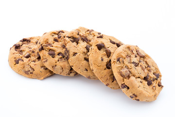 Cookies nuts on the  isolated on white background.