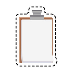 sheet page over white background. colorful design. vector illustration