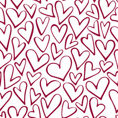 Hearts seamless pattern