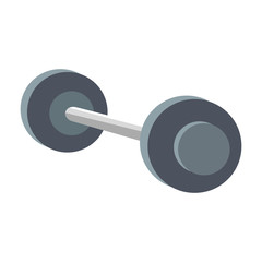 dumbbell gym equipment over white background. vector illustration